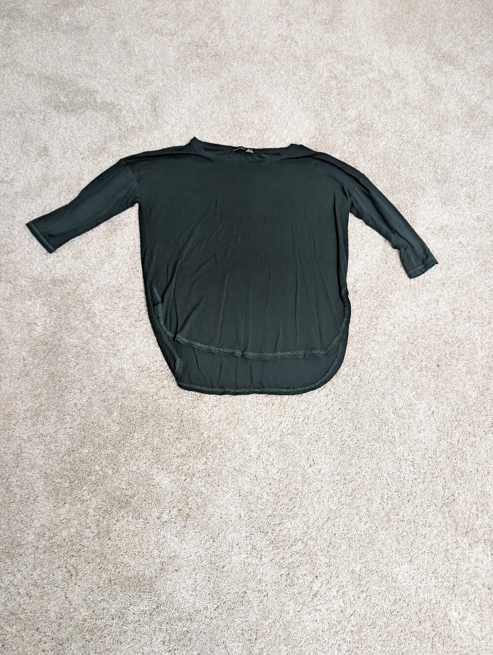 Black Tape  Dark Green Boatneck Dolman Long Sleeve Top - Medium